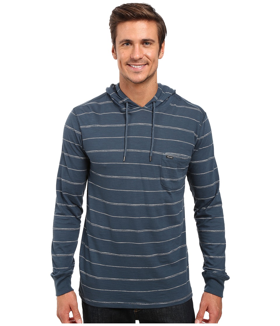 Volcom - Long Sleeve Eezy Hoodie (Air Force Blue) Men
