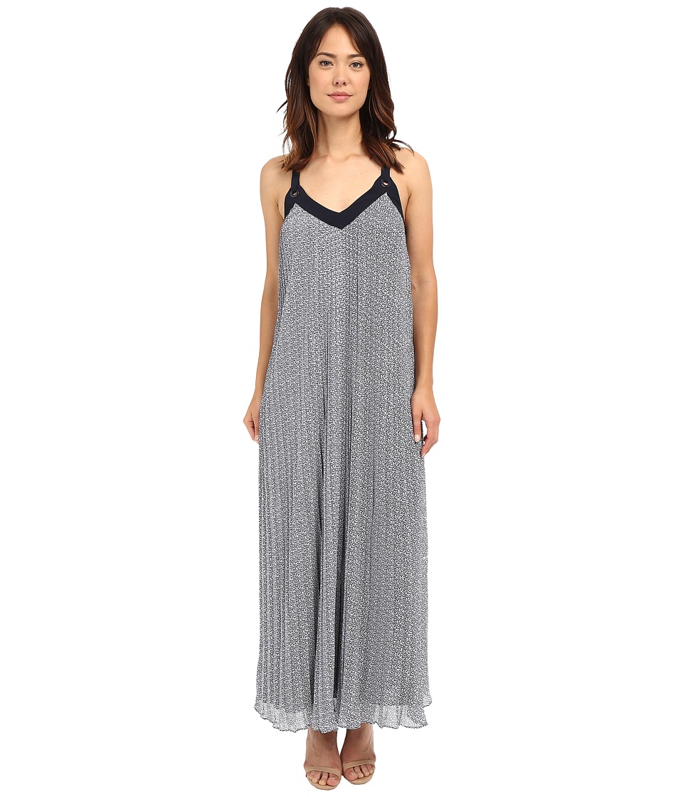 MICHAEL Michael Kors Estrada Pleated Dress (New Navy) Women