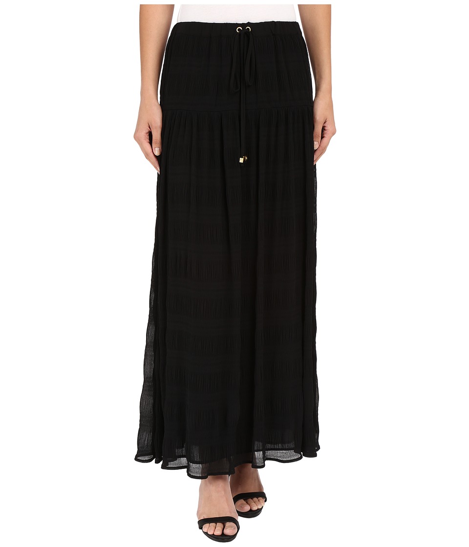 MICHAEL Michael Kors Pleated Maxi Skirt (Black) Women