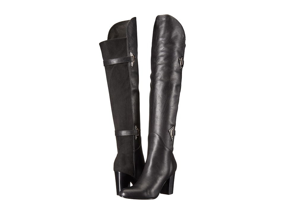 Isola Callison (Black Cow Quilin/Stretch Suede) Women