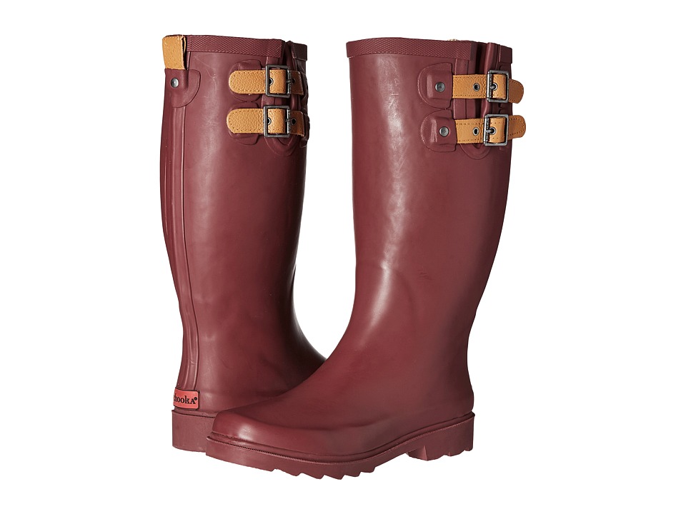 Chooka Top Solid Rain Boot (Wine) Women