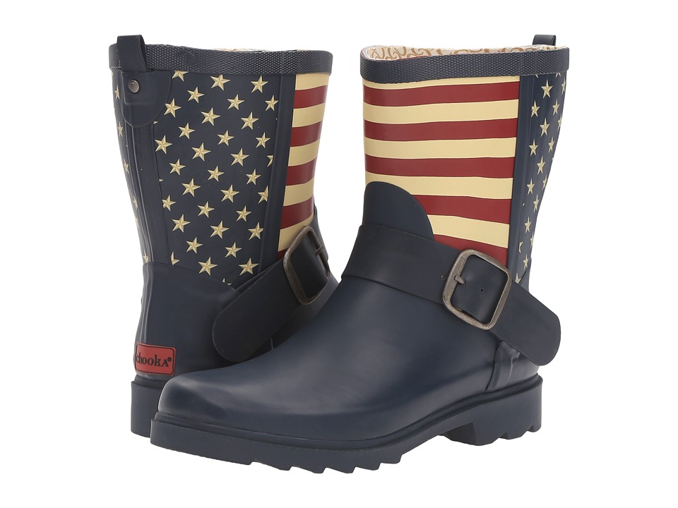 Chooka Election Mid Rain Boot (Navy) Women