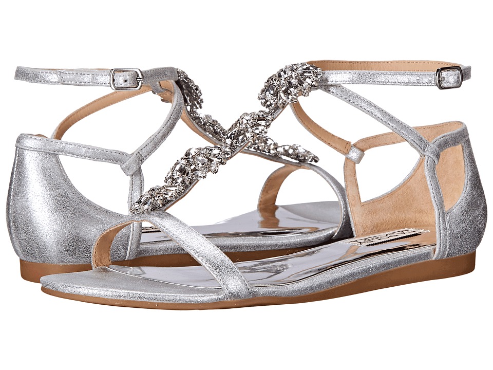 Badgley Mischka Lilli (Silver Metallic Suede) Women