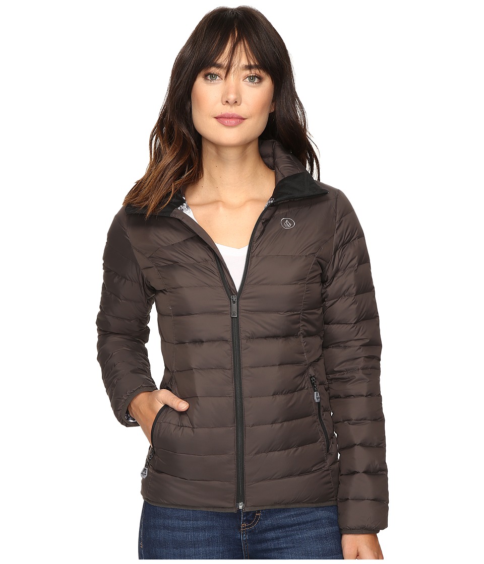 Volcom Snow Casco Down Puff Jacket (Vintage Black) Women