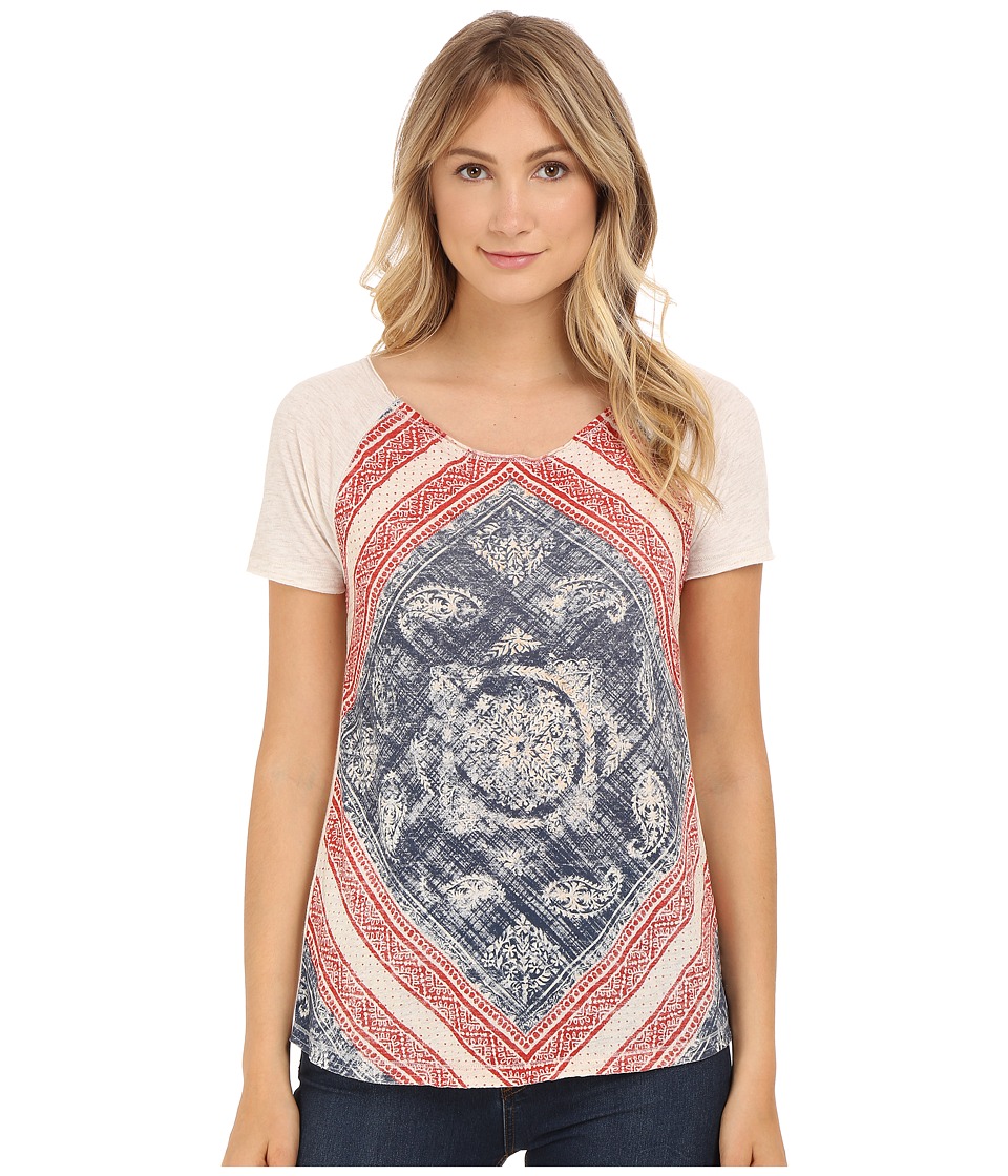 Lucky Brand - Floral Mandala Tee (Oatmeal) Women