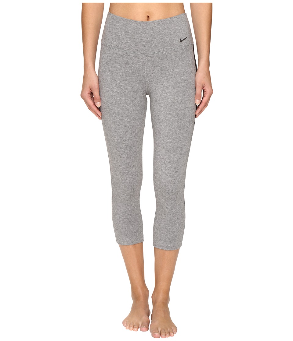 Nike Dry Capri (Carbon Heather/Black/Black) Women