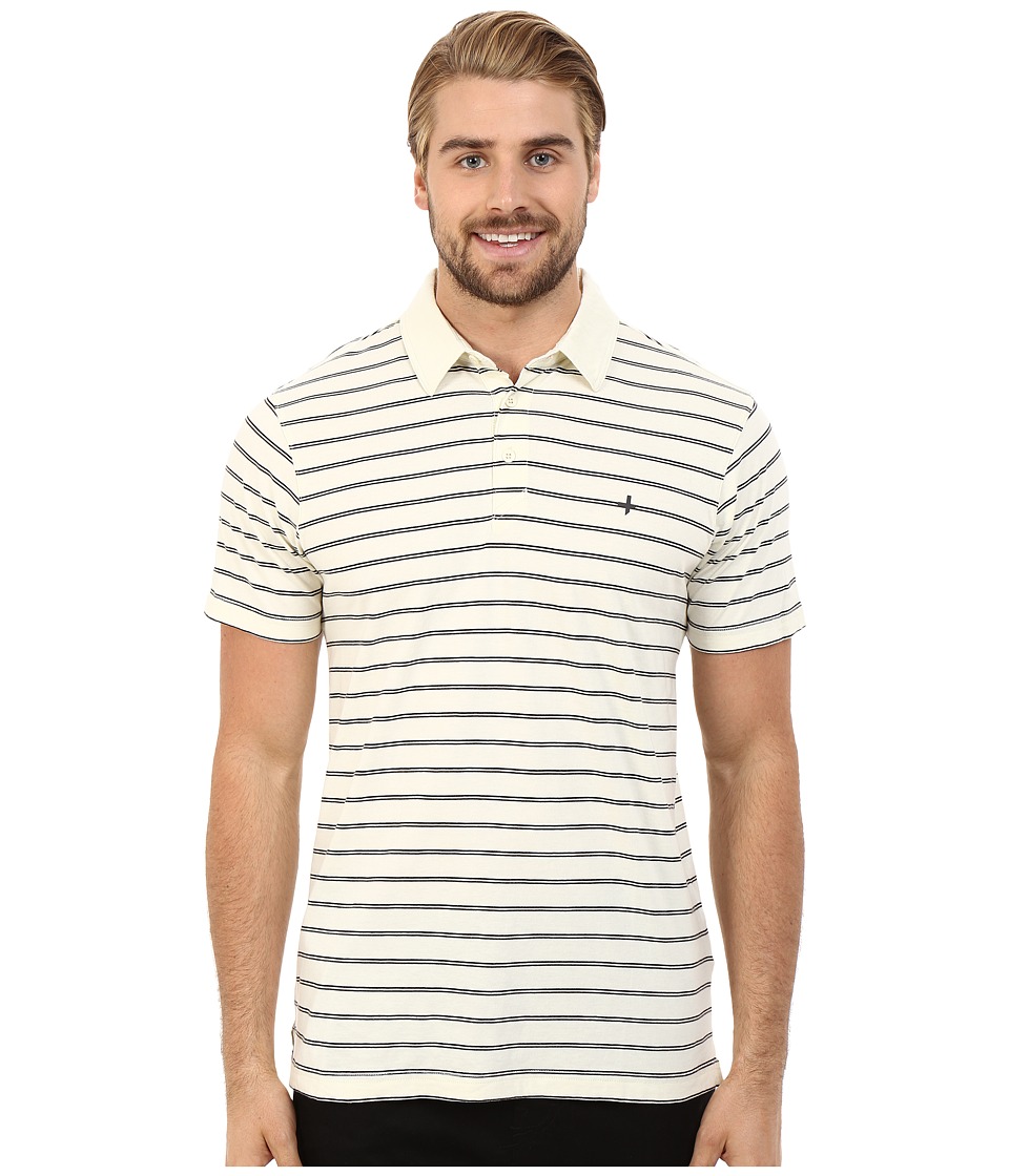 Tavik Swift Polo Short Sleeve Knit (Bone Stripe) Men