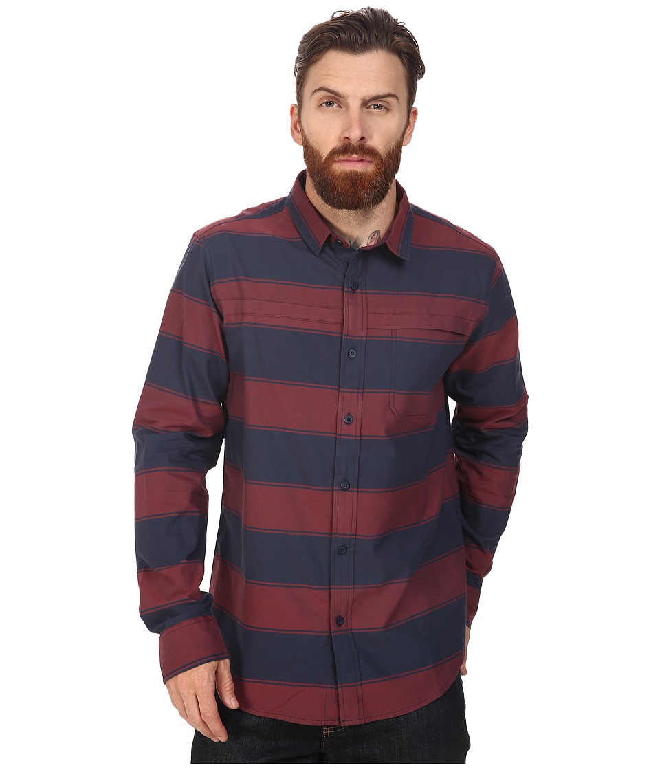 Tavik Shin Long Sleeve (Indigo/Oxblood) Men