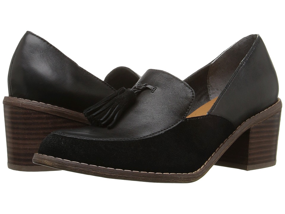 Seychelles Descent (Black Leather/Suede) High Heels