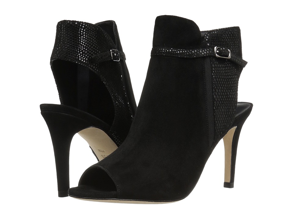 Vaneli Birgit (Black Suede/Match Elastic Print/Black Elastic) High Heels