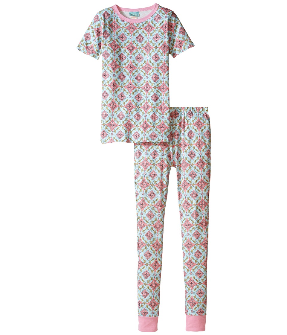 BedHead Kids - Short Sleeve Long Bottom Pajama Set (Big Kids) (Rock the Casbah) Girl