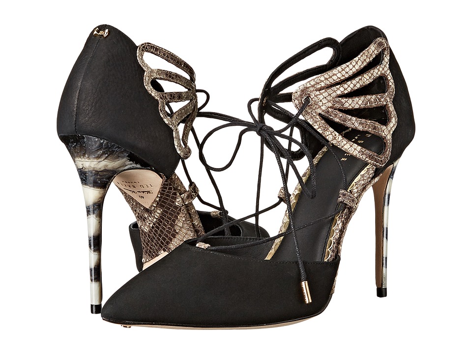 Ted Baker Mallai (Black Nubuck/Exotic) Women