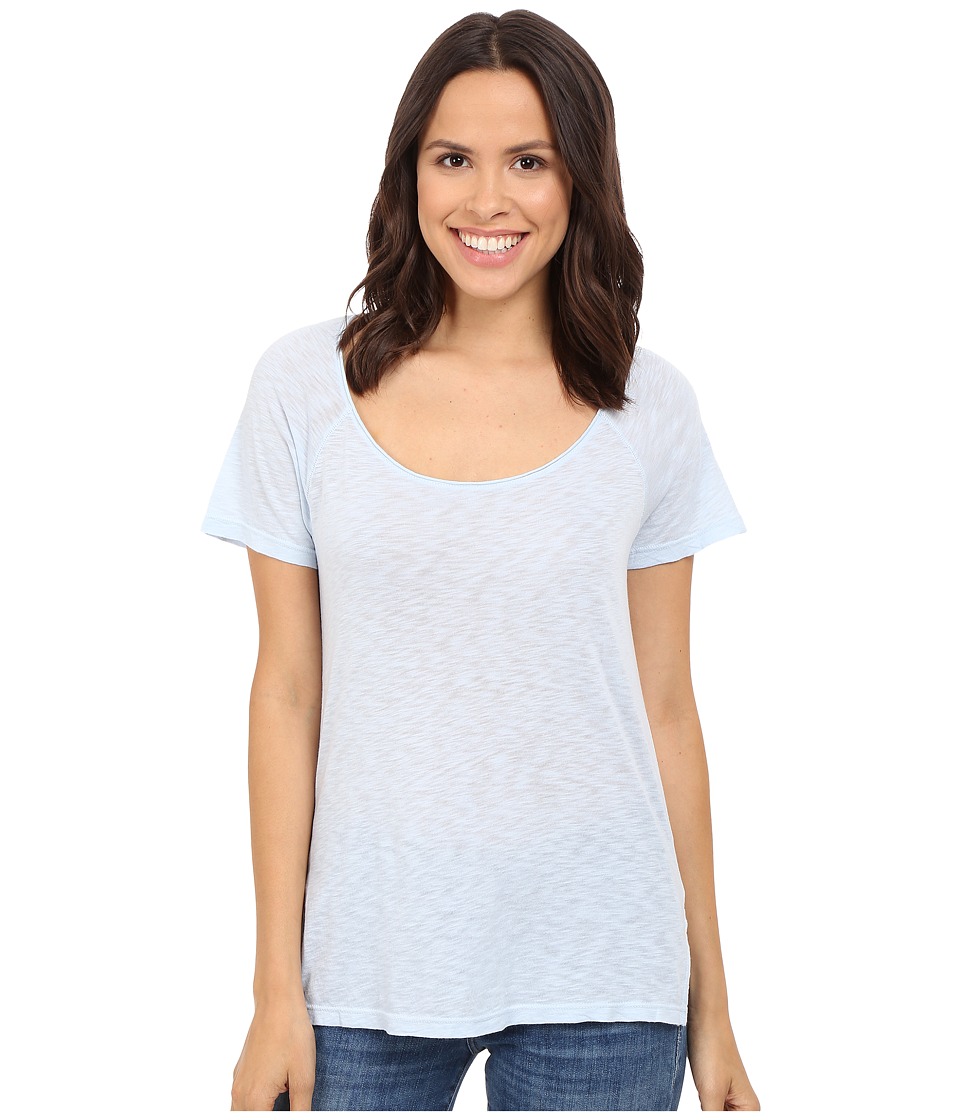 Splendid Slub Jersey Raglan Tee (Crystal Blue) Women