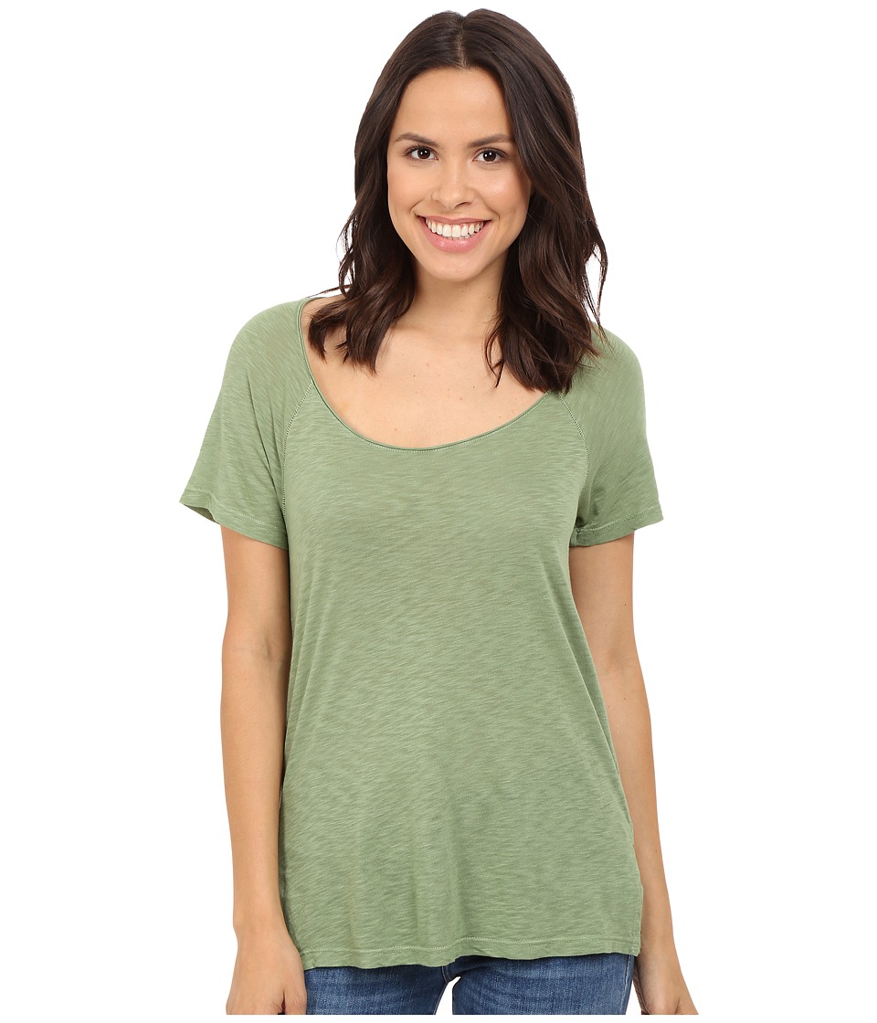 Splendid Slub Jersey Raglan Tee (Sage) Women