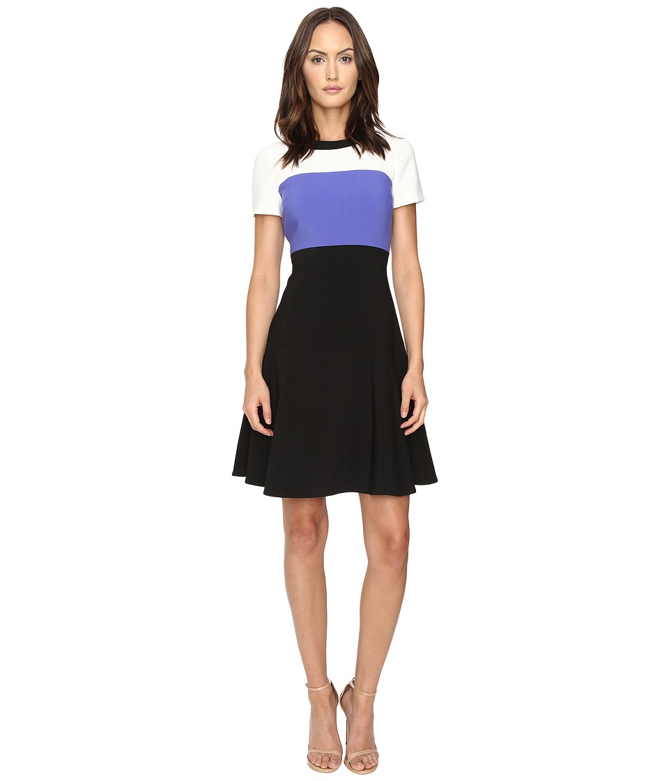 Kate Spade New York Color Block Crepe Flip Dress (Ensemble Blue/Black) Women
