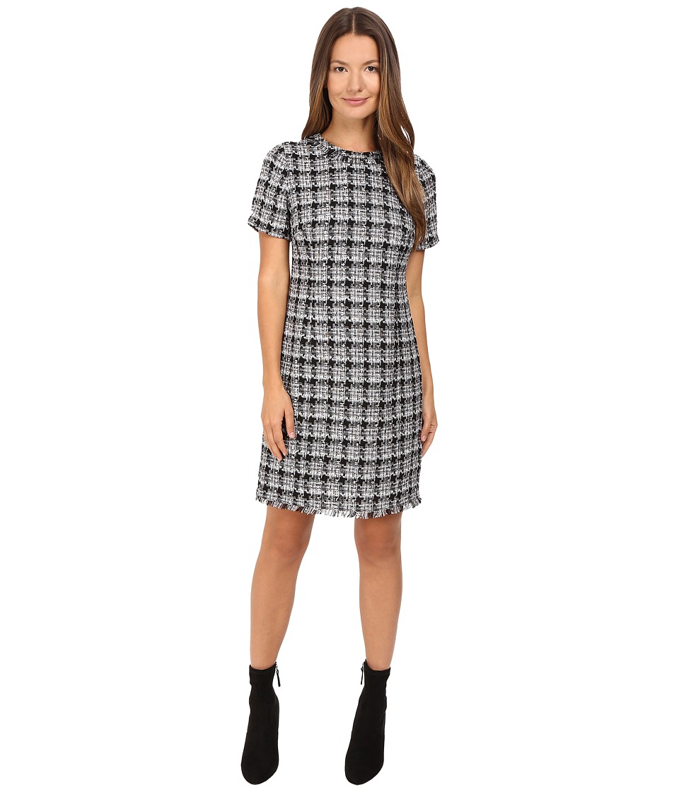 Kate Spade New York Textured Tweed Sheath Dress (Black/Grey Multi) Women