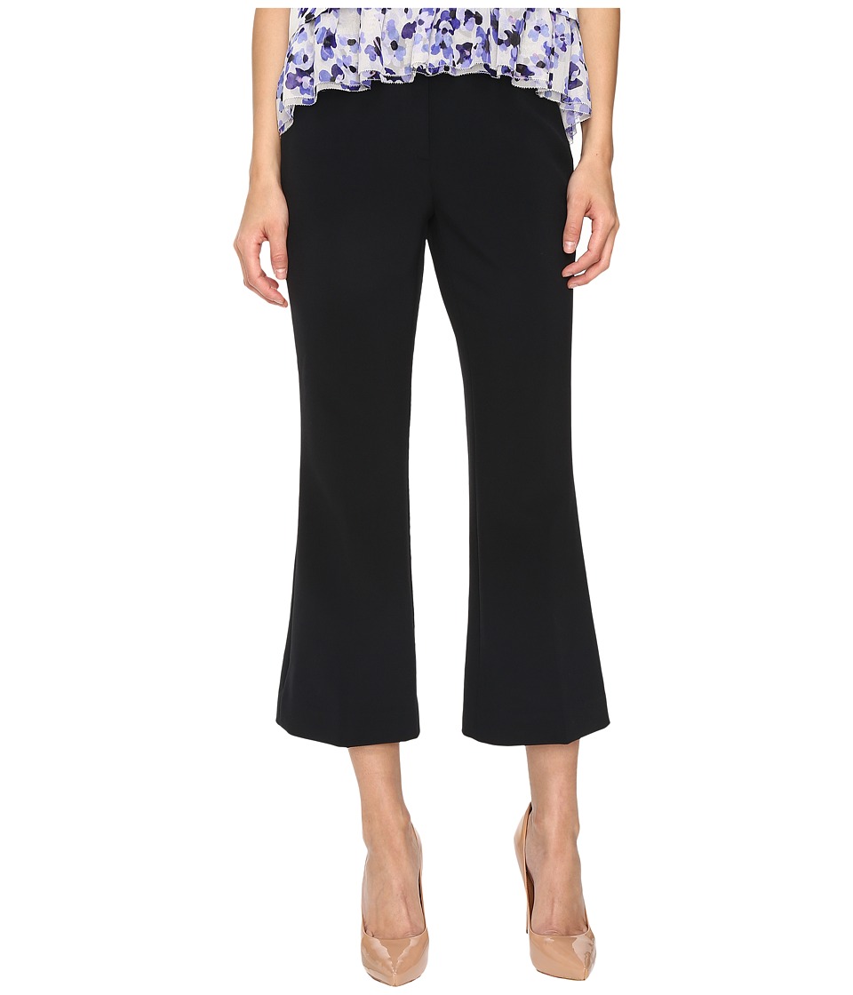 Kate Spade New York Crepe Cropped Flare Pants (Black) Women