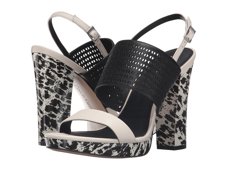 Calvin Klein Breannie (Soft White/Black Leather) Women