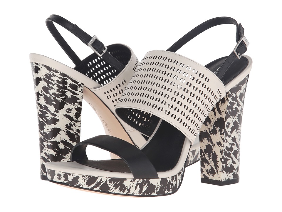 Calvin Klein Breannie (Black/Soft White Leather) Women