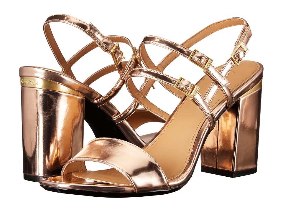 Calvin Klein Caisiey (Blush Nude Metallic Leather) Women