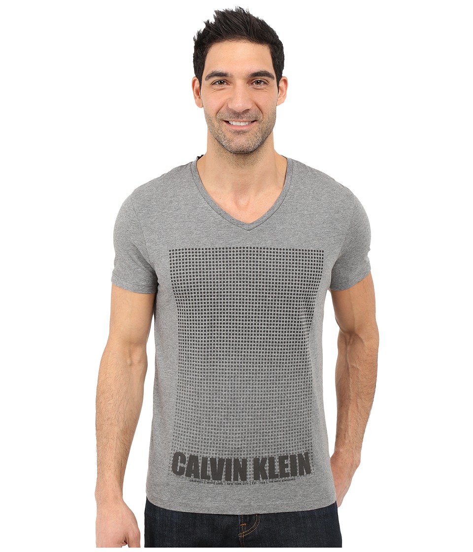 Calvin Klein - Short Sleeve Solid Gradient Calvin Tee (Medium Grey) Men