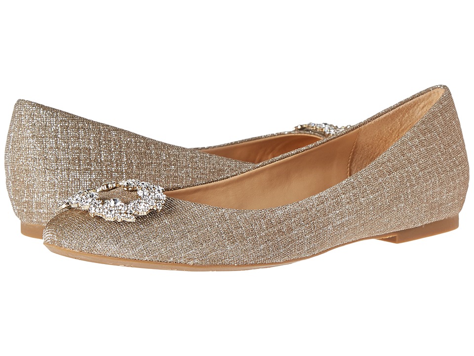 Badgley Mischka North (Champagne Woven Metallic Fabric) Women