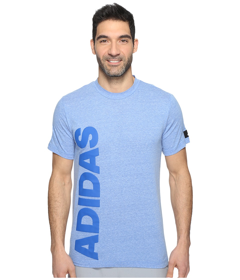 adidas Basic Tee Linear Logo (Blue) Men