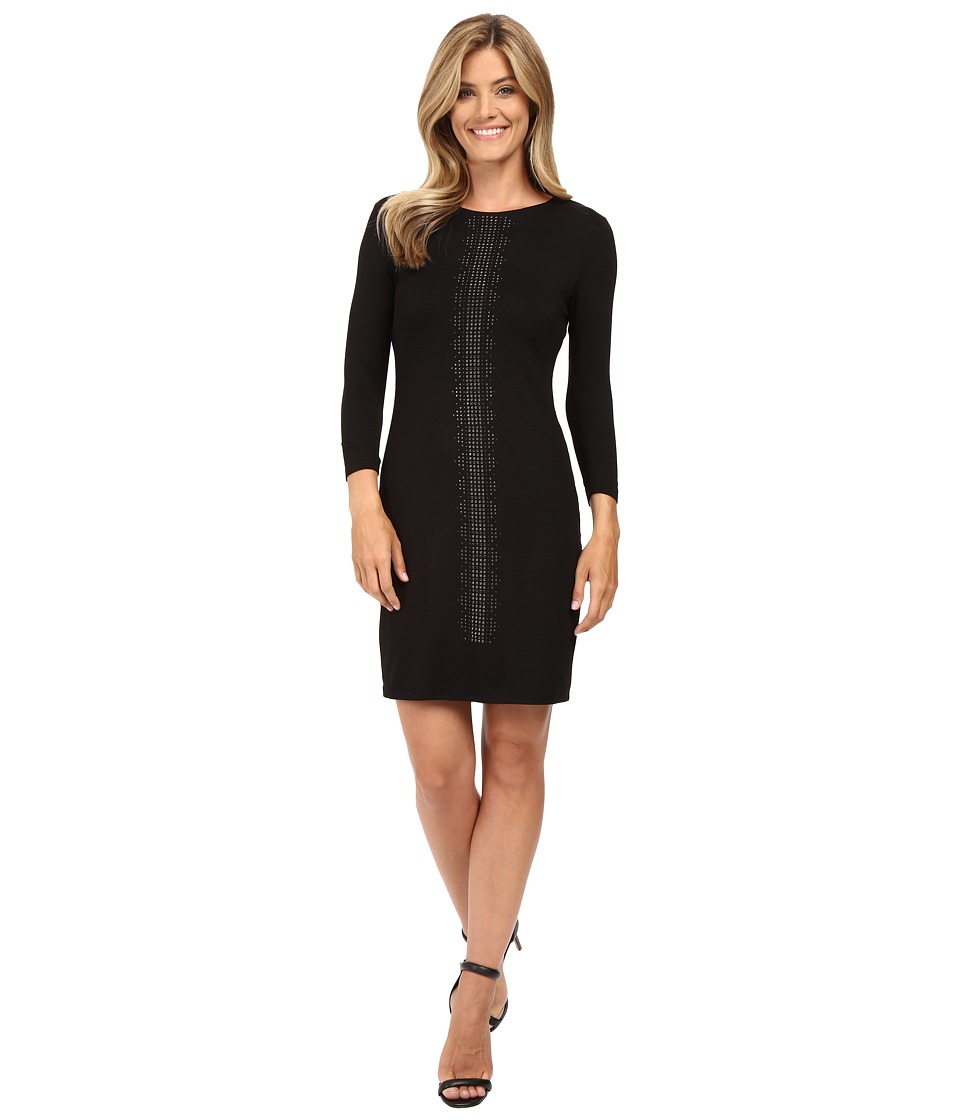 Karen Kane Embellished Sheath Dress (Black) Women