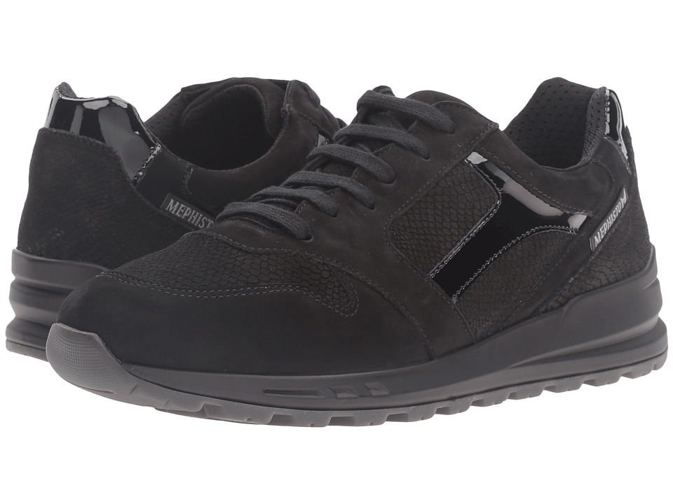 Mephisto Cross (Black Bucksoft/Snake/Patent) Women