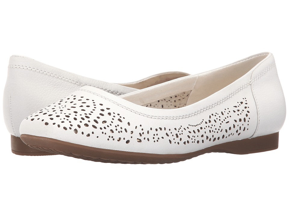 Hush Puppies Charee Callies (White Perf) Women