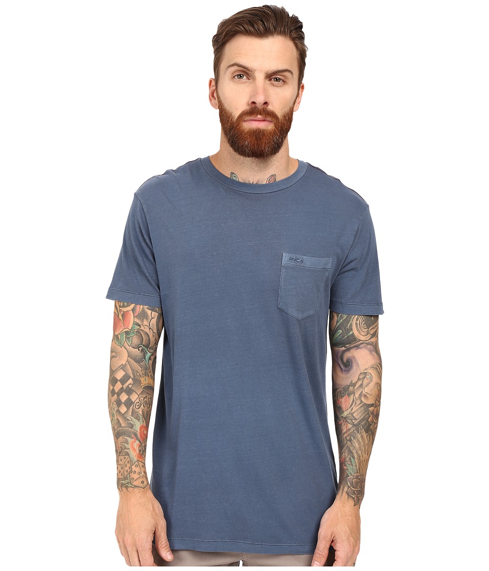 RVCA PTC 2 Pigment Knit Tee (Dark Denim) Men