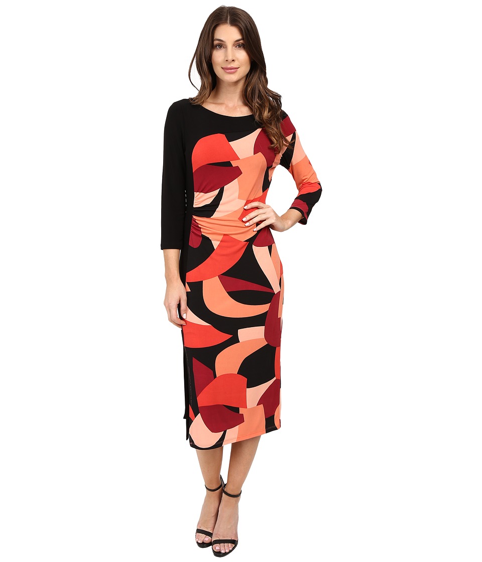 Laundry by Shelli Segal Color Blocked Matte Jersey Sheath Dress w/ Slit (Dusty Primrose) Women