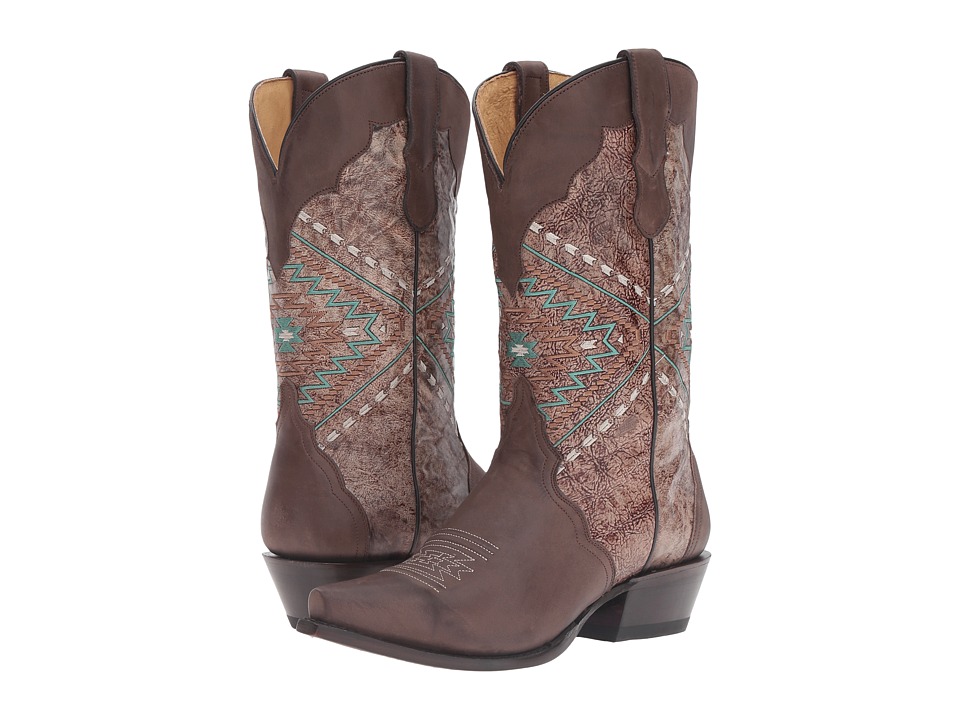Roper Native (Brown Burnished) Cowboy Boots