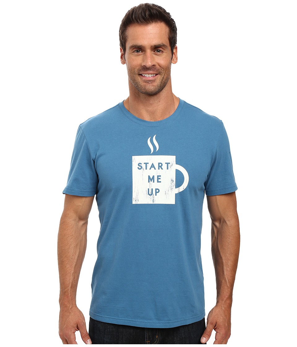 Life is good - Start Me Block Mug Sleep Tee (Denim Blue) Men
