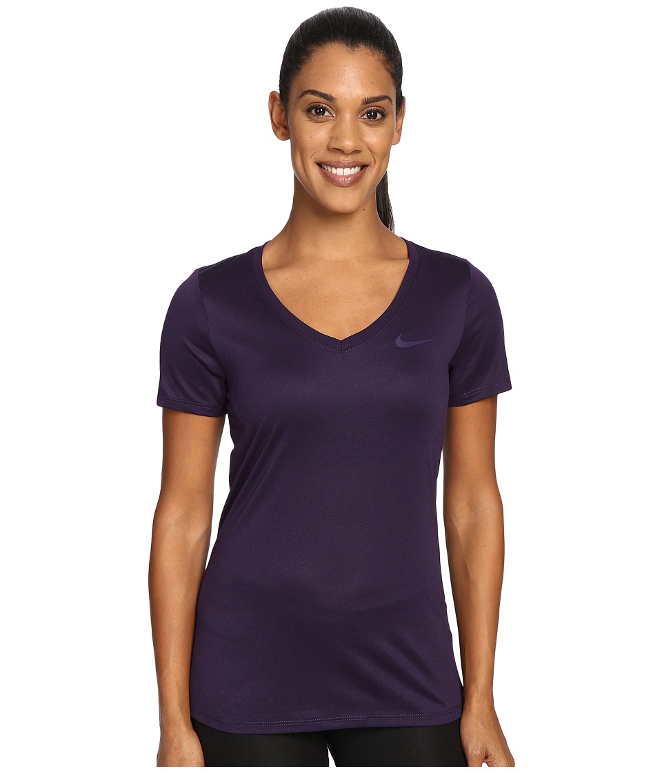 Nike Dry Legend V-Neck Shirt (Purple Dynasty/Purple Dynasty) Women