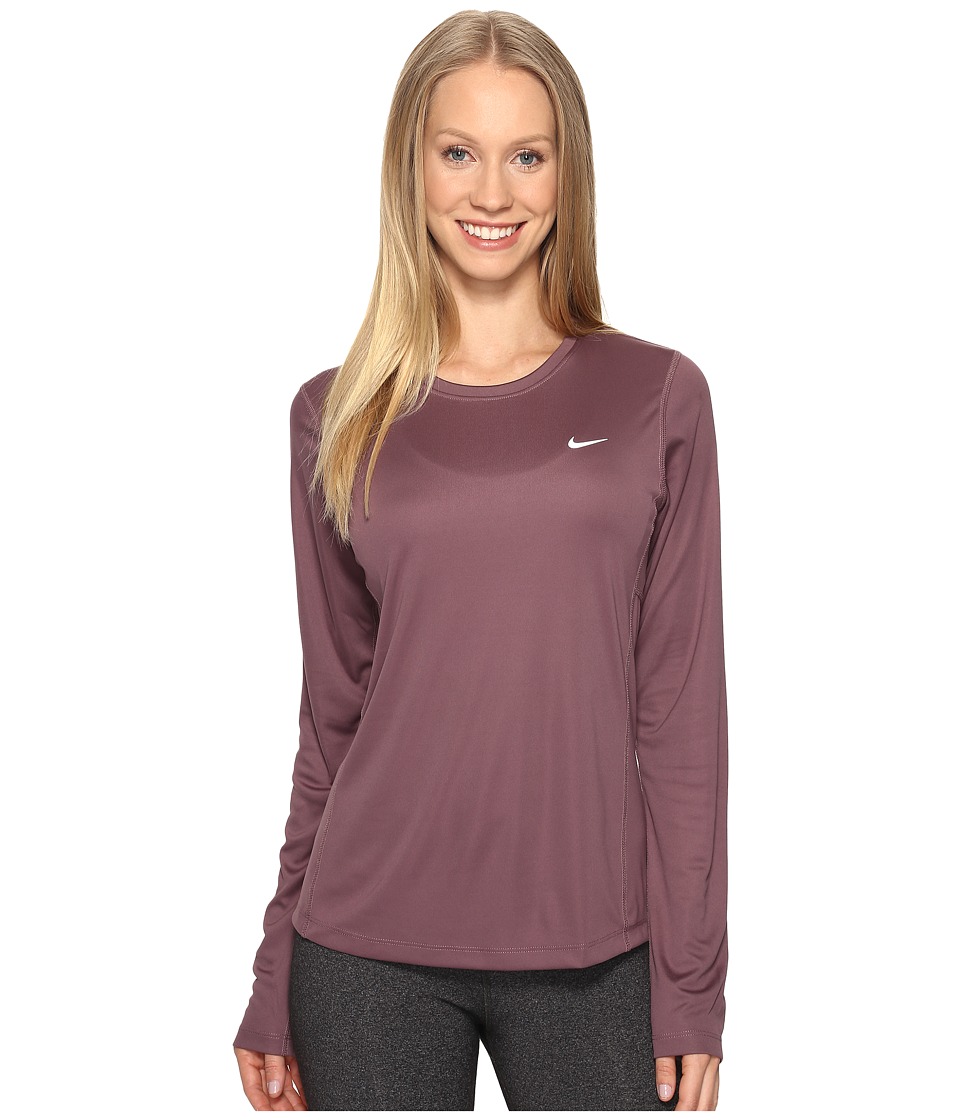 Nike - Dri-FIT Miler L/S Running Top (Purple Shade) Women