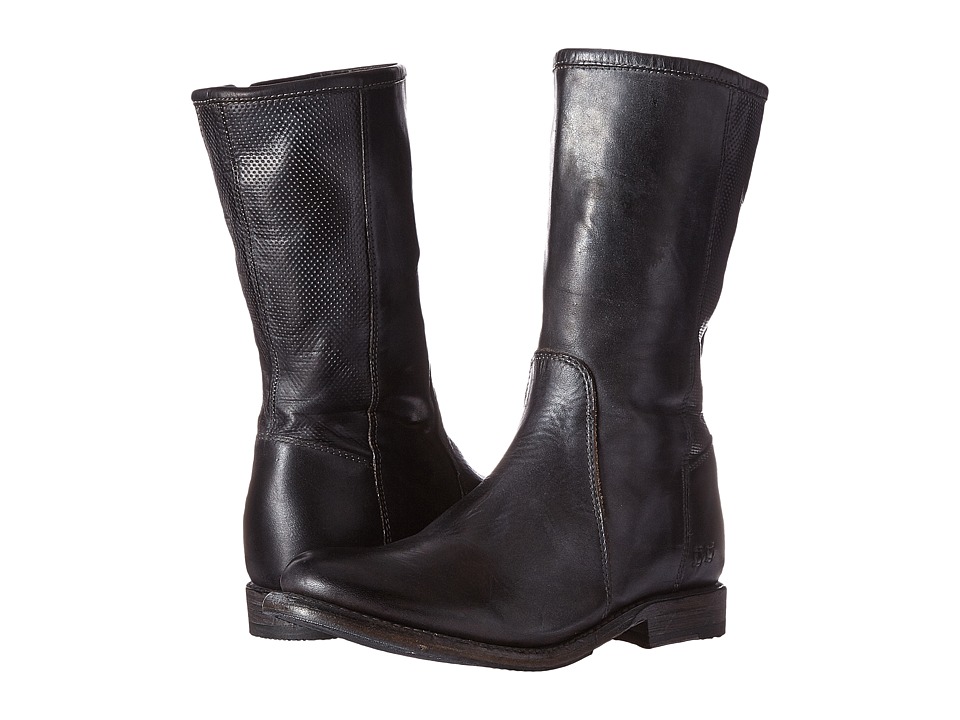 Bed Stu Annette (Black Rustic/Blue Leather) Women