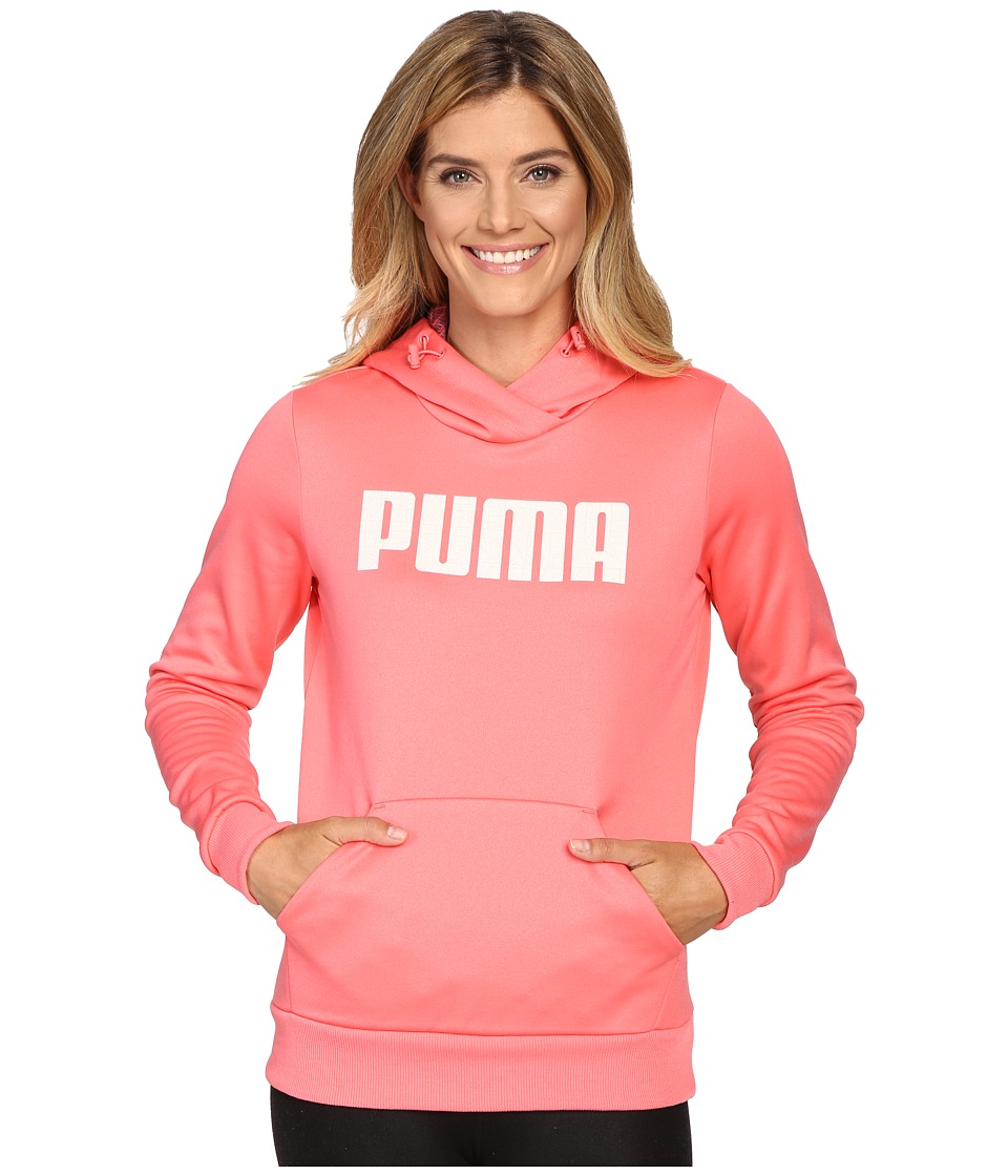 PUMA Elevated Poly Fleece Hoodie (Sunkist Coral) Women
