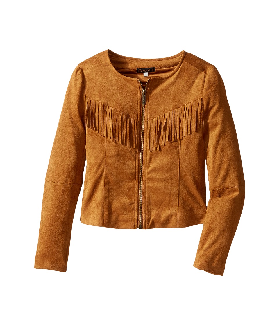 Ella Moss Girl Cali Suede Fringe Jacket (Big Kids) (Light Brown) Girl