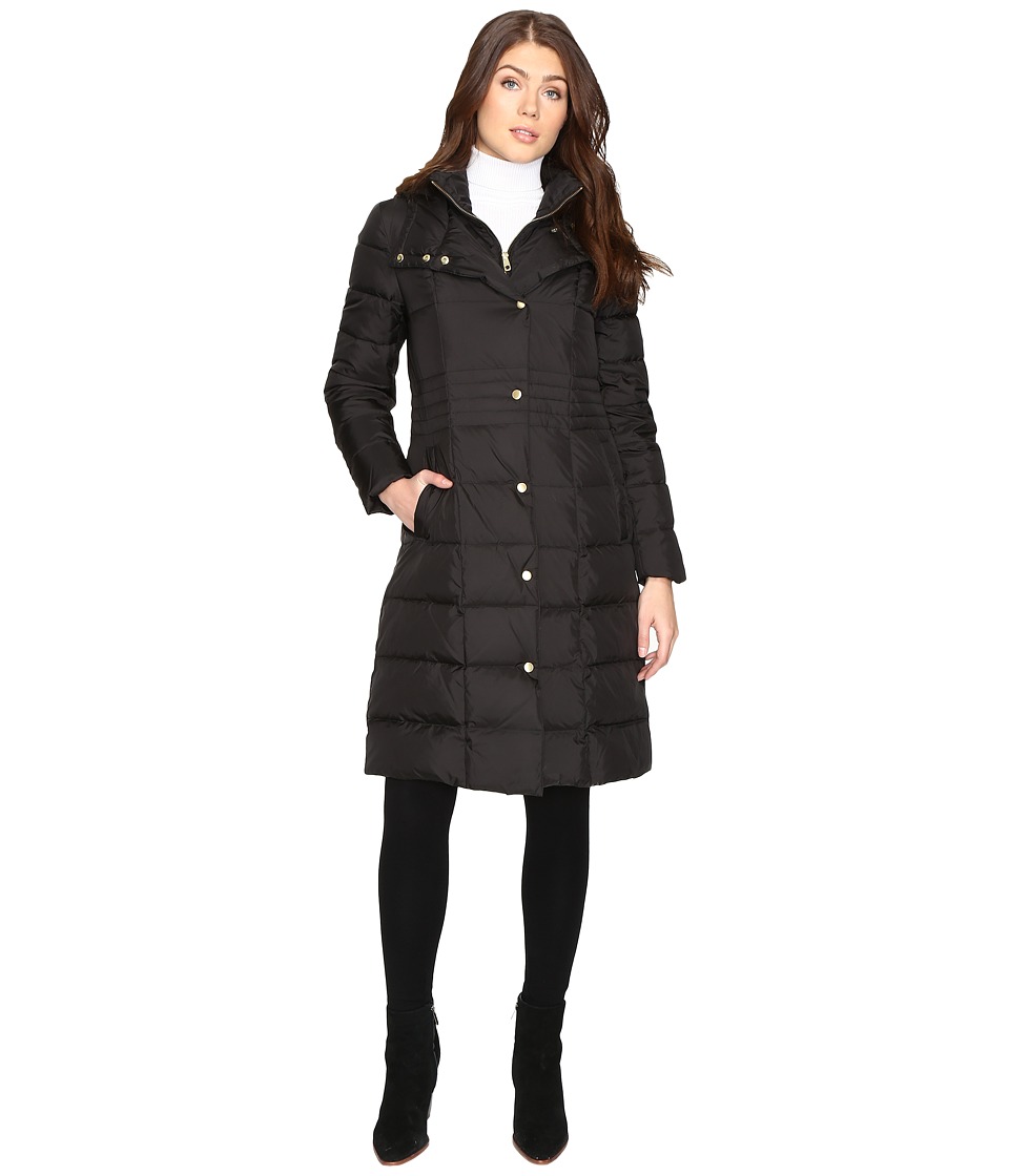 Cole Haan 40 Down Coat with Bib (Black) Women