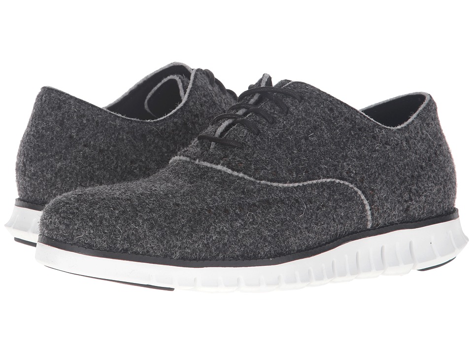 Cole Haan Zerogrand Short Wing Wool Closed (Black Wool/Optic White) Men