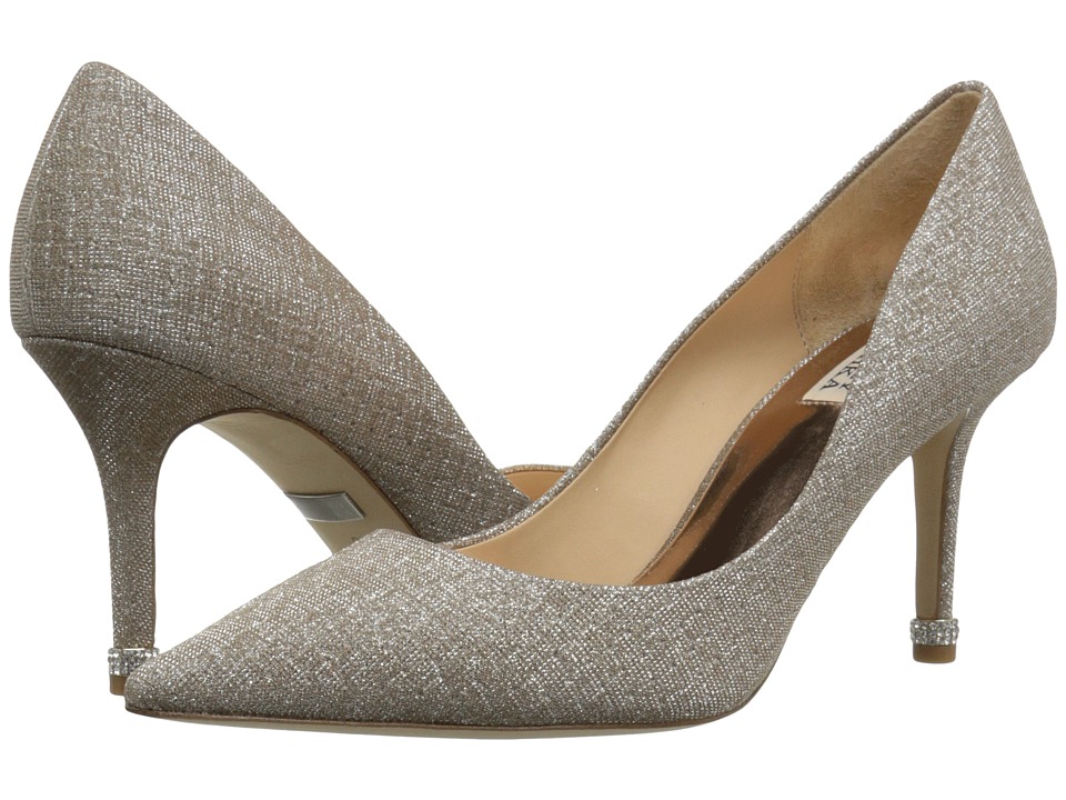 Badgley Mischka Noel (Champagne Woven Metallic Fabric) Women