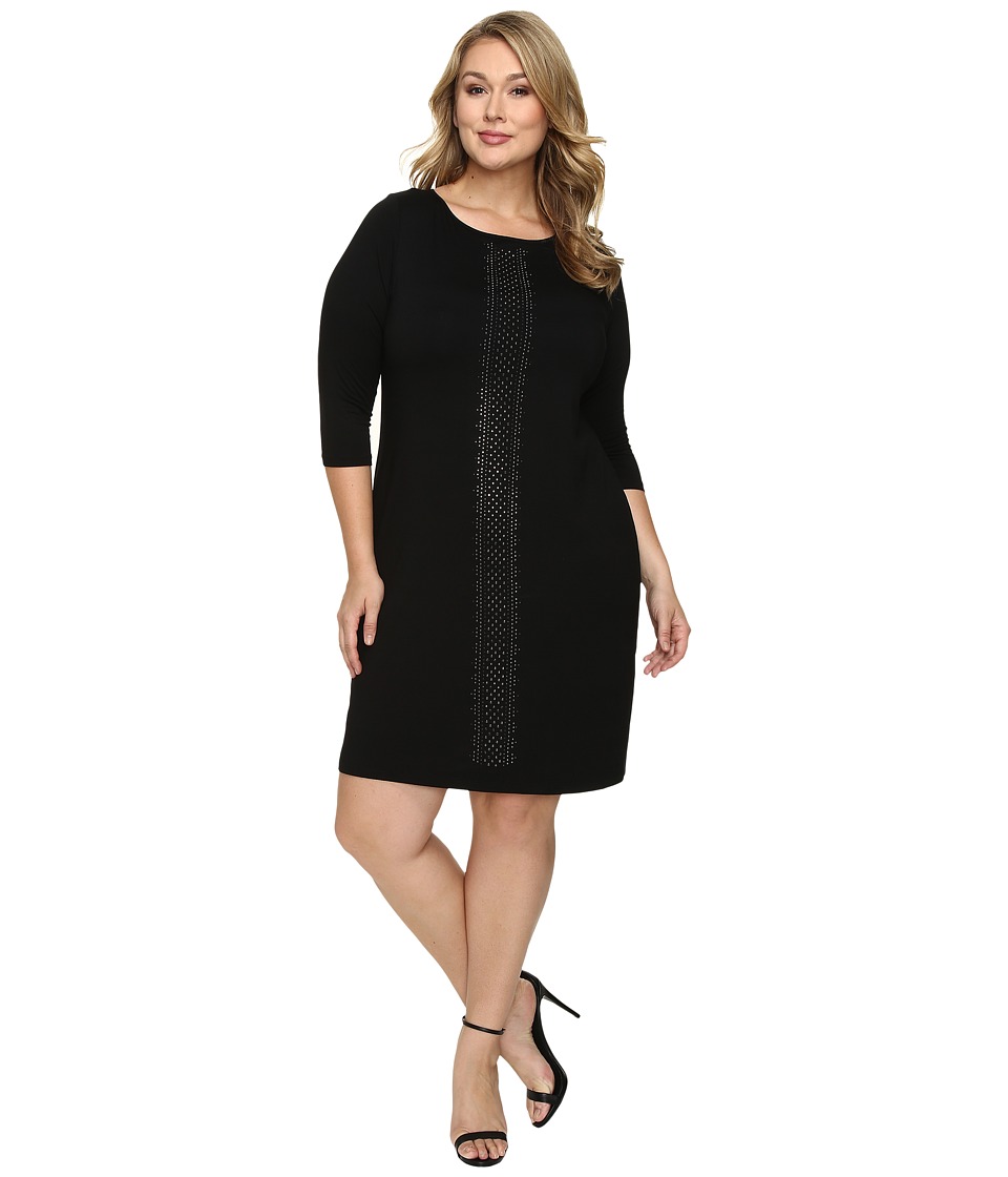 Karen Kane Plus Plus Size Embellished Sheath Dress (Black) Women