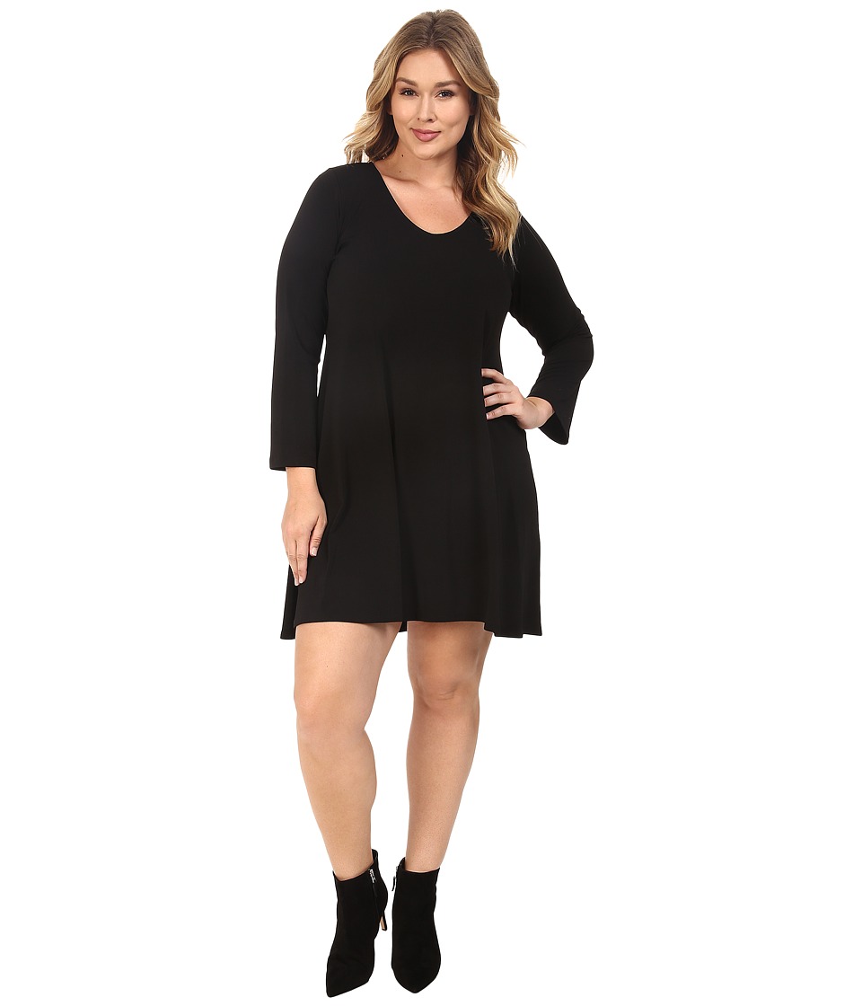 Karen Kane Plus Plus Size Taylor Dress (Black) Women