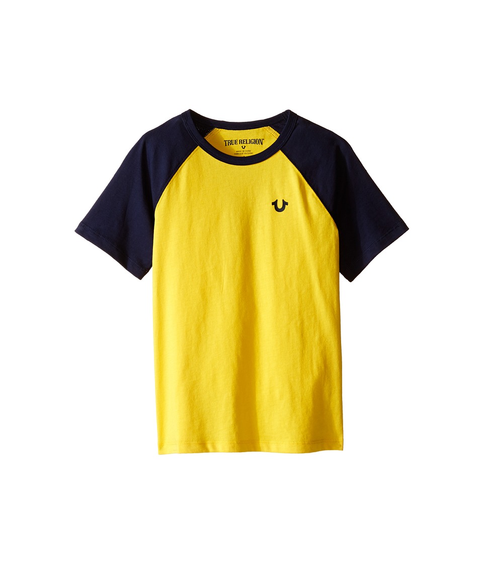 True Religion Kids - Branded Logo Raglan Tee (Toddler/Little Kids) (Yellow) Boy