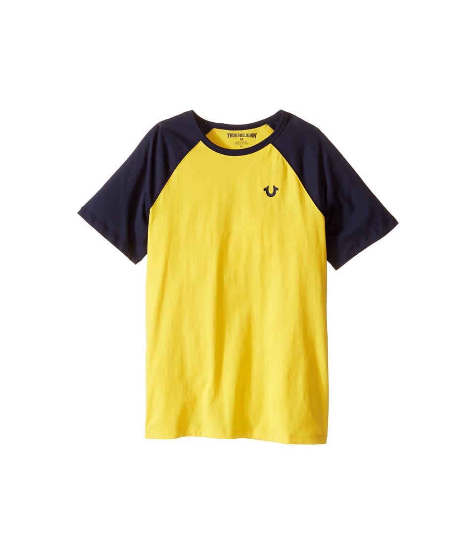 True Religion Kids - Branded Logo Raglan Tee (Big Kids) (Yellow) Boy