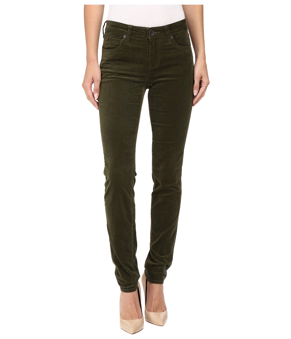 KUT from the Kloth Diana Corduroy Skinny in True Olive (True Olive) Women