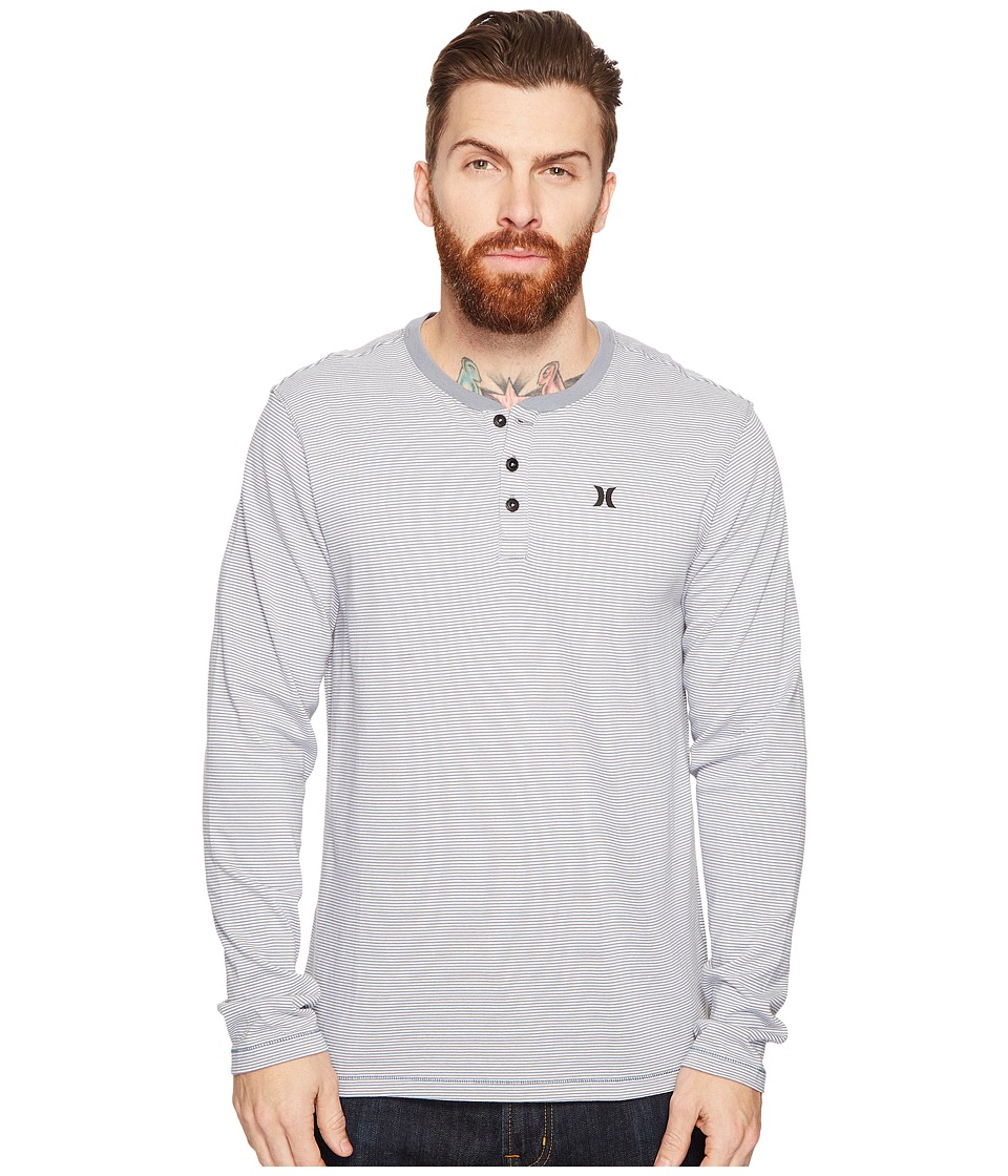 Hurley Lookout Dri-Fit Long Sleeve Henley (Cool Grey) Men