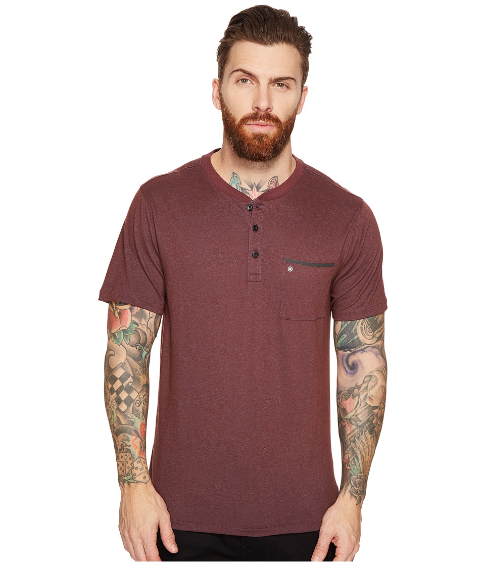 Hurley Lagos Dri-Fit Lagos Henley (Mahogany) Men