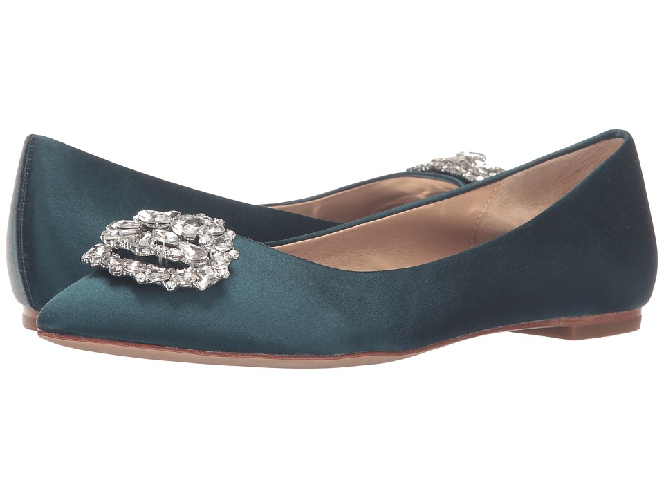 Badgley Mischka Davis (Dark Teal Satin) Women